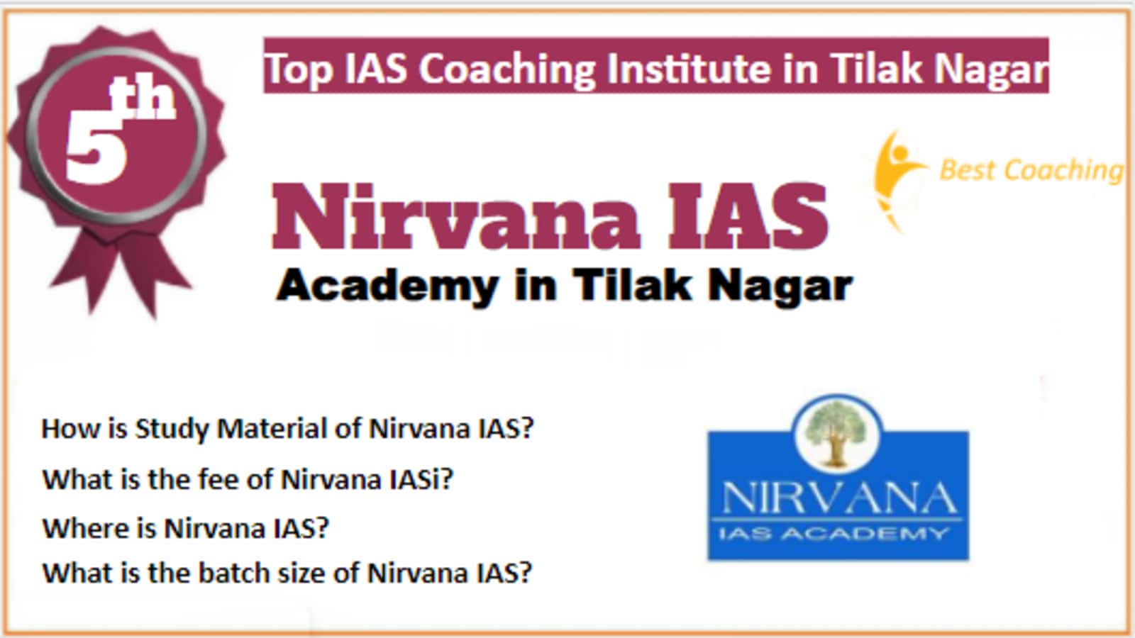 Rank 5 Best IAS Coaching in Tilak Nagar