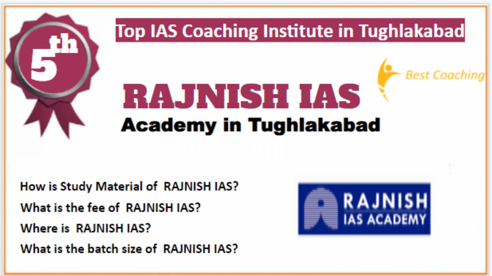 Rank 5 Best IAS Coaching in Tughlakabad