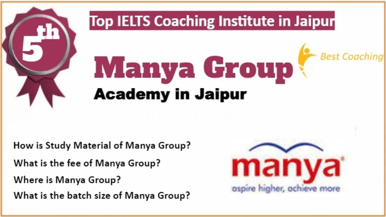 Rank 5 Best IELTS Coaching in Jaipur