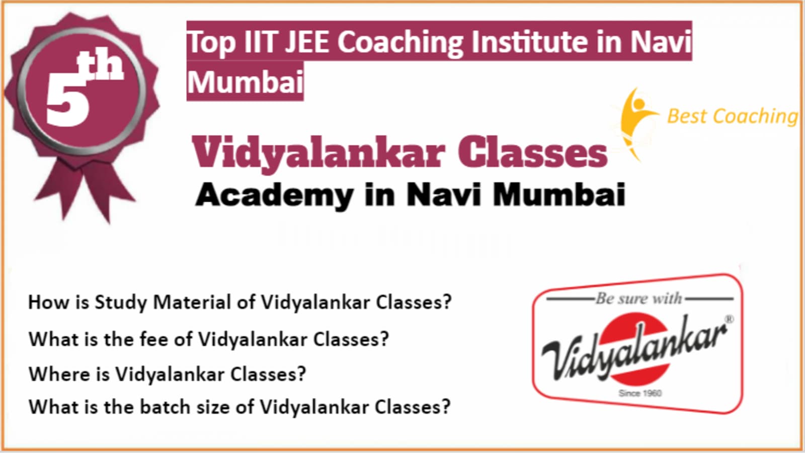 Rank 5 Best IIT JEE Coaching in Navi Mumbai