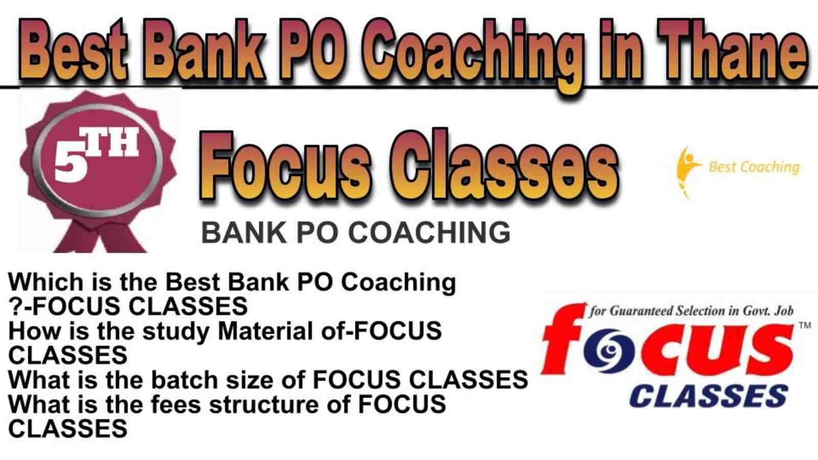 Rank 5 Top Bank PO Coaching in Thane