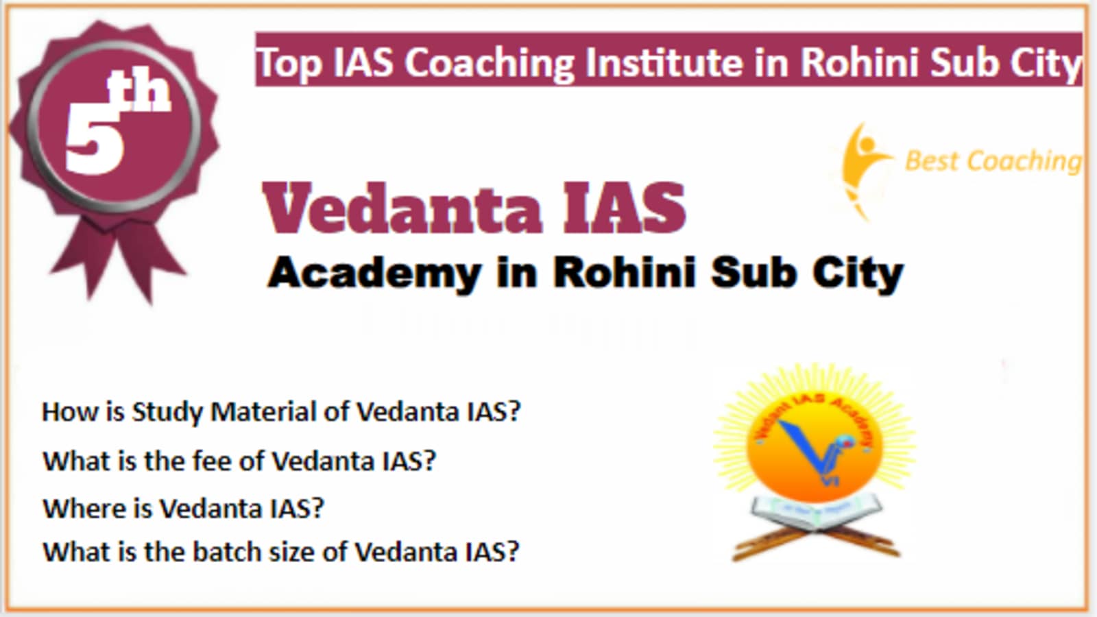 Rank 5 Top IAS Coaching in Rohini Sub City