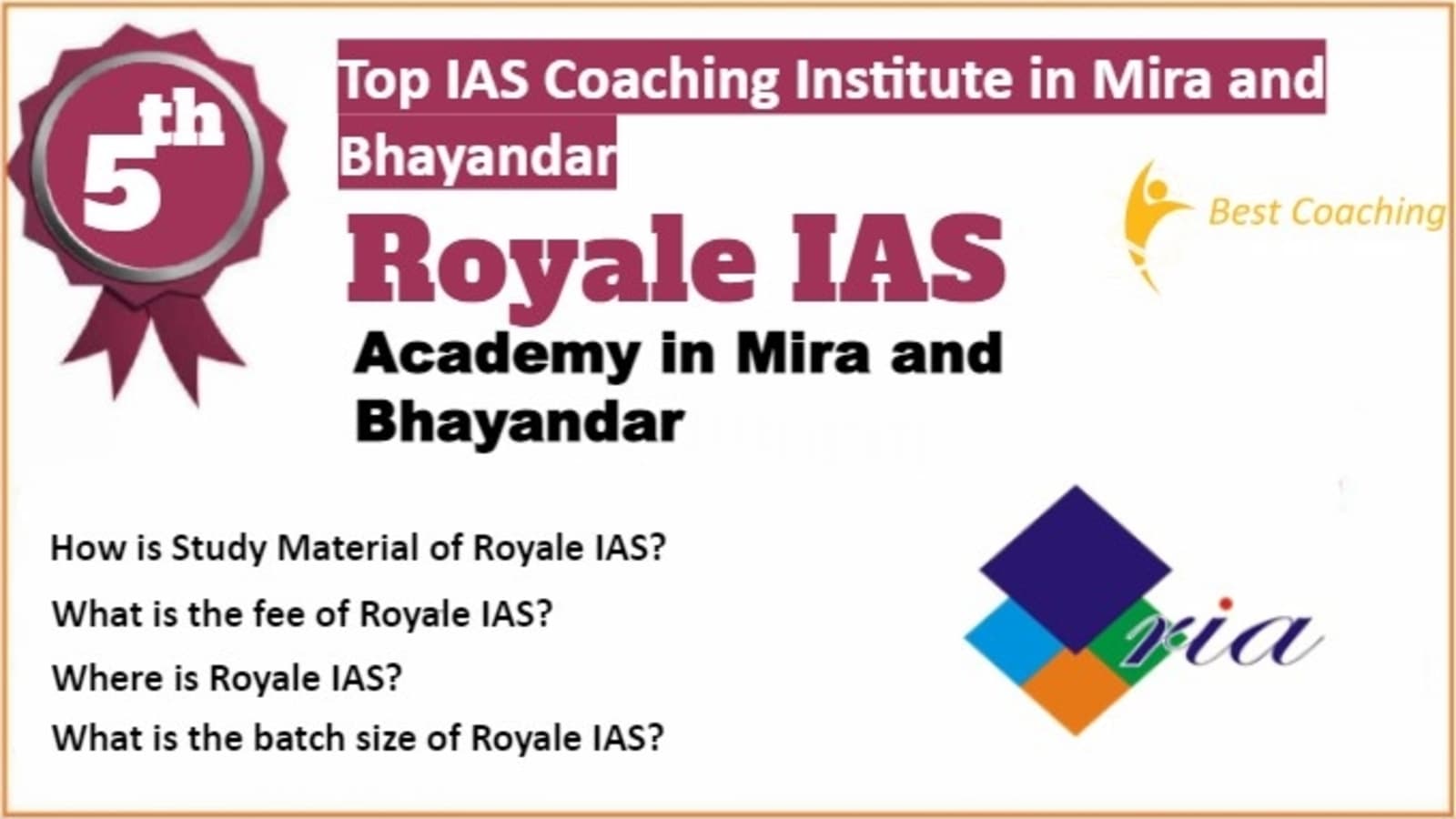 Rank 5 Top IAS Coaching in Mira and Bhayandar