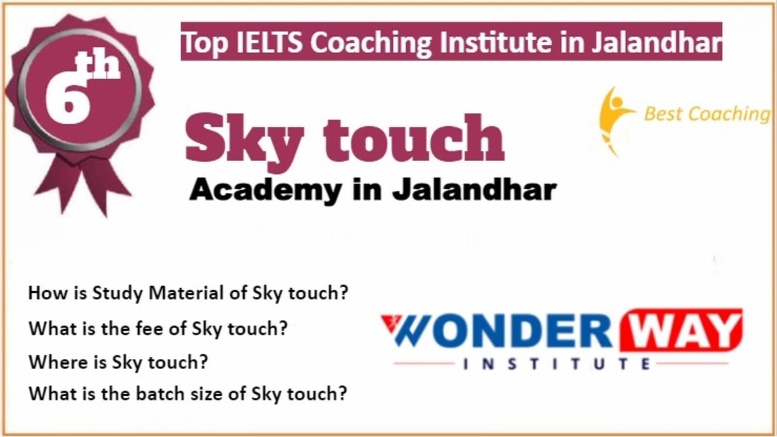 Rank 6 Best IELTS Coaching in Jalandhar