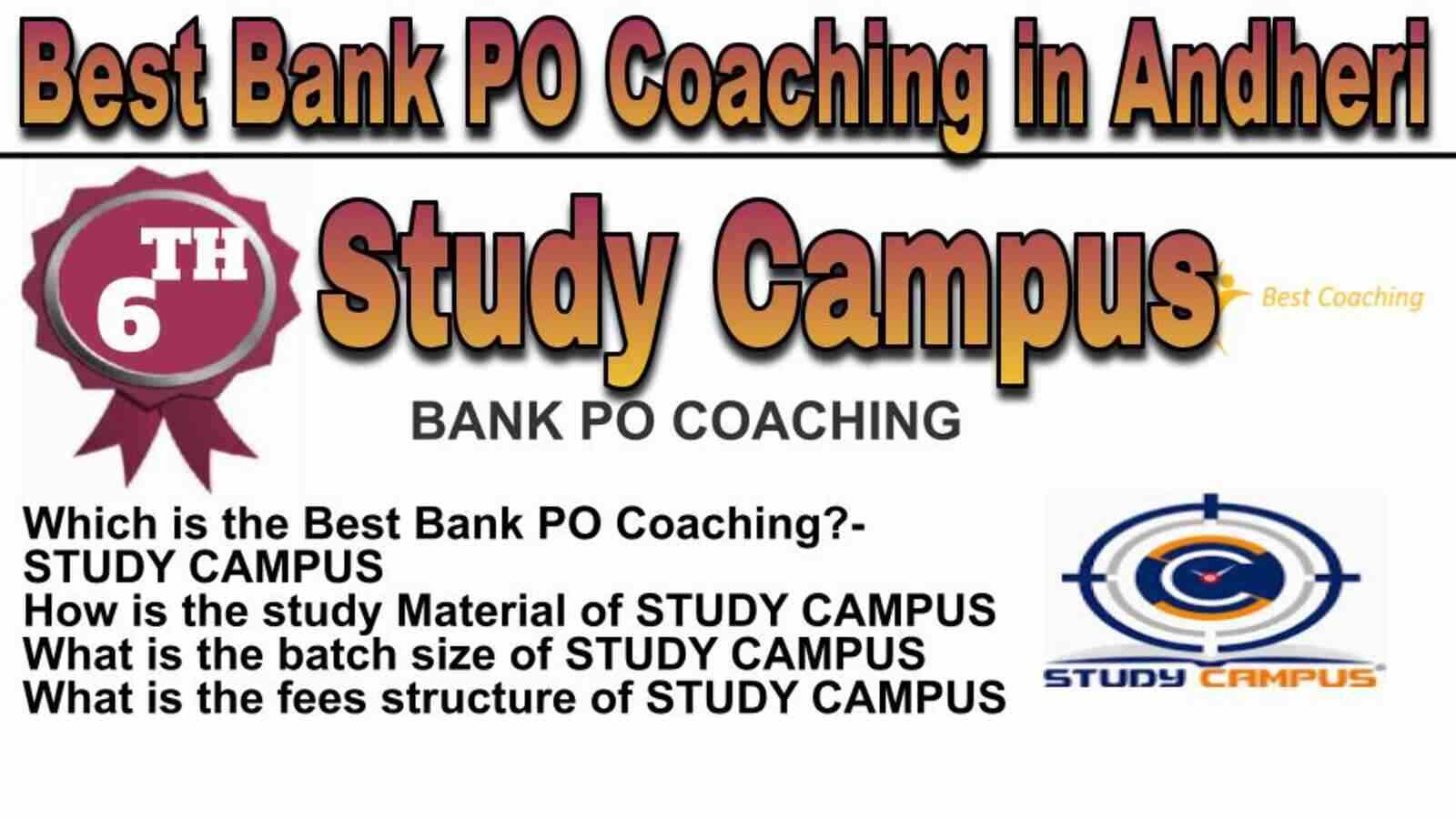 Rank 6 Top Bank PO Coaching in Andheri
