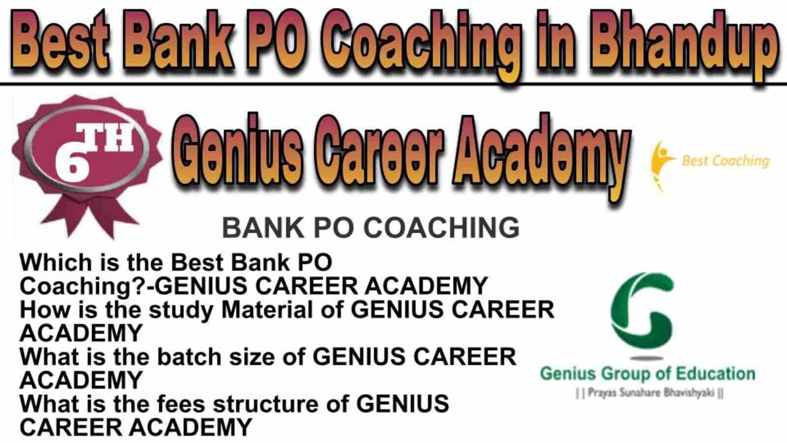 Rank 6 Top Bank PO Coaching in Bhandup