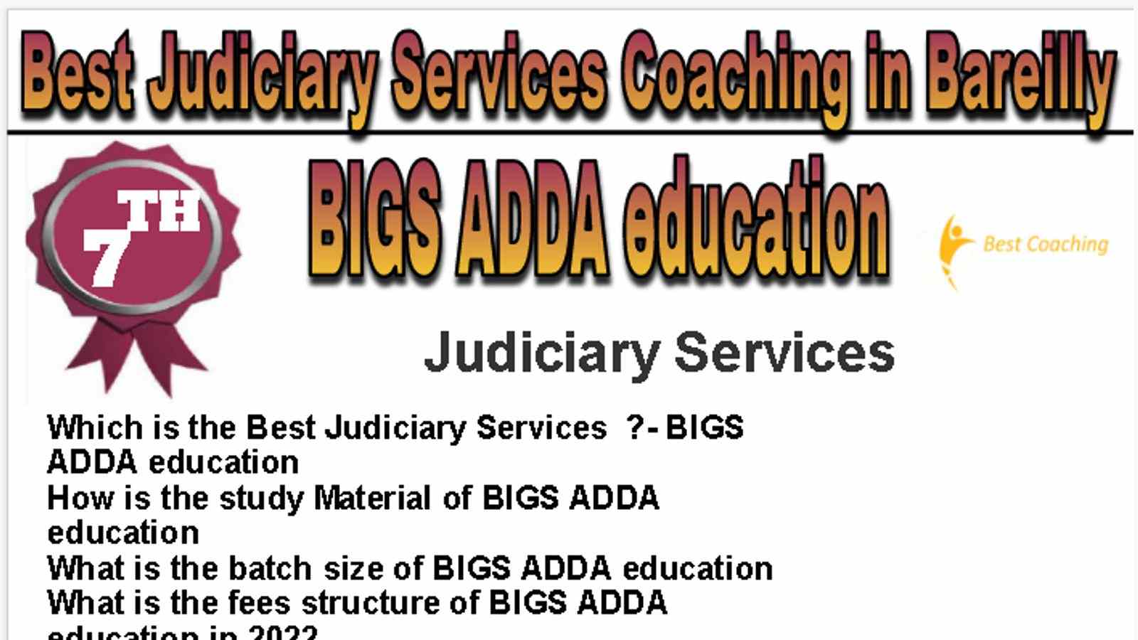 Rank 7 Best Judiciary Services Coaching in Bareilly