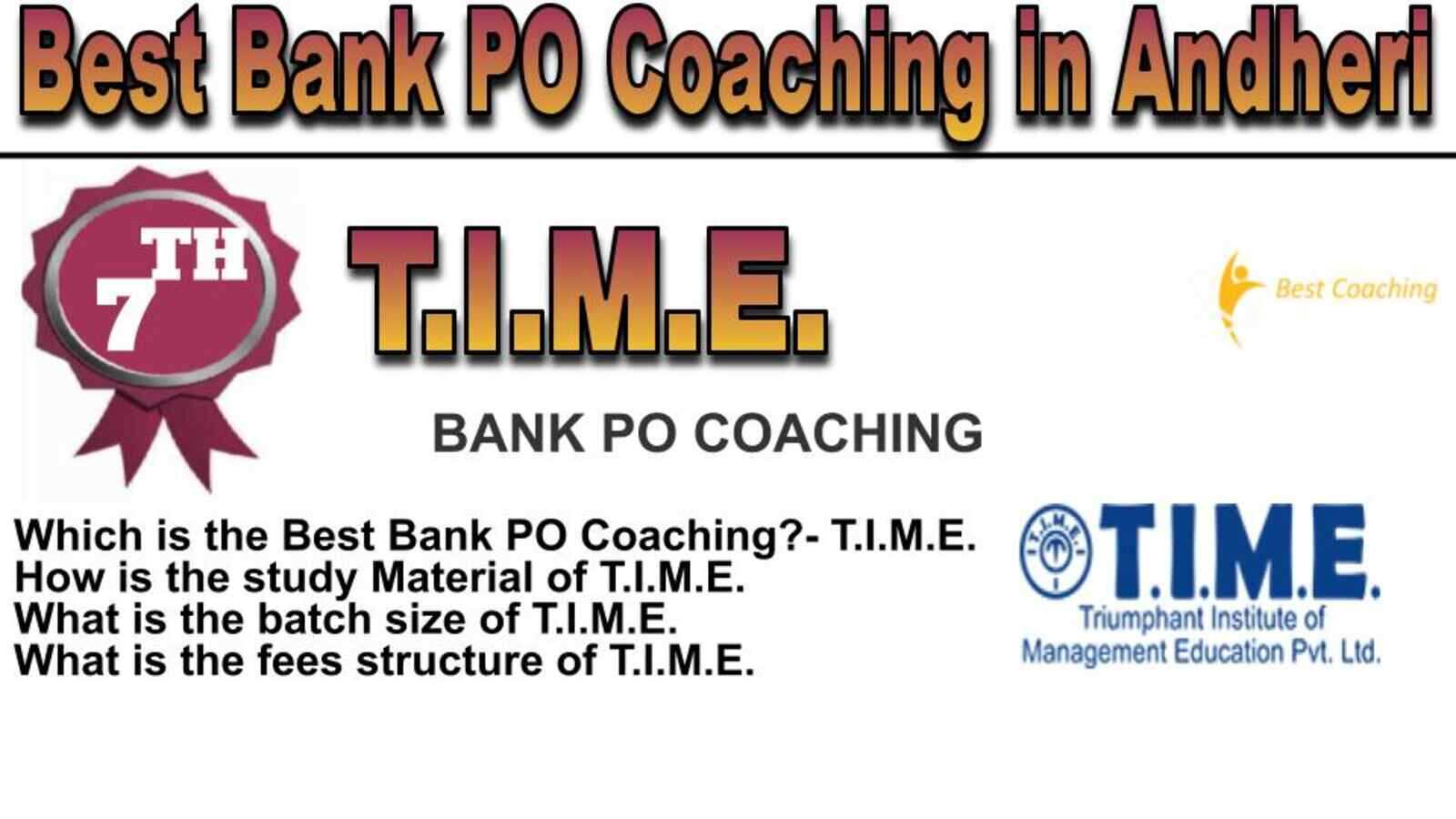 Rank 7 Top Bank PO Coaching in Andheri