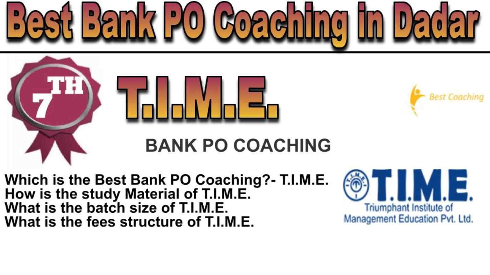 Rank 7 Top Bank PO Coaching in Dadar