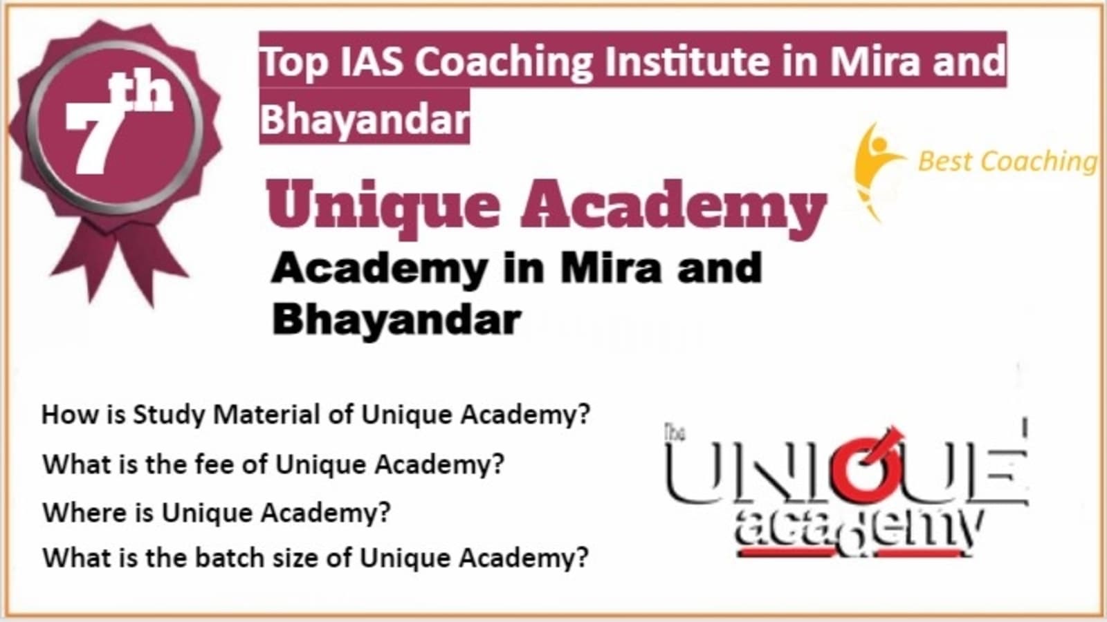 Rank 7 Top IAS Coaching in Mira and Bhayandar
