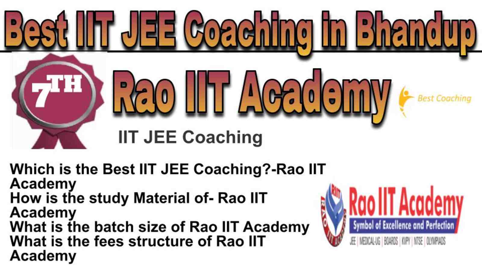 Rank 7 best IIT JEE coaching in Bhandup