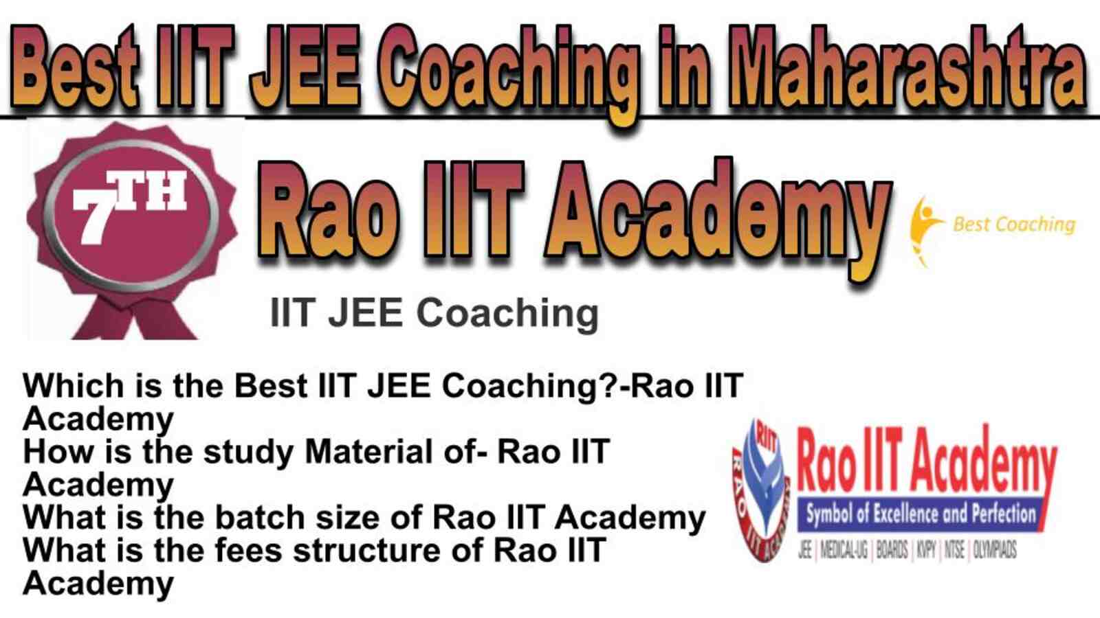 Rank 7 best IIT JEE coaching in Maharashtra