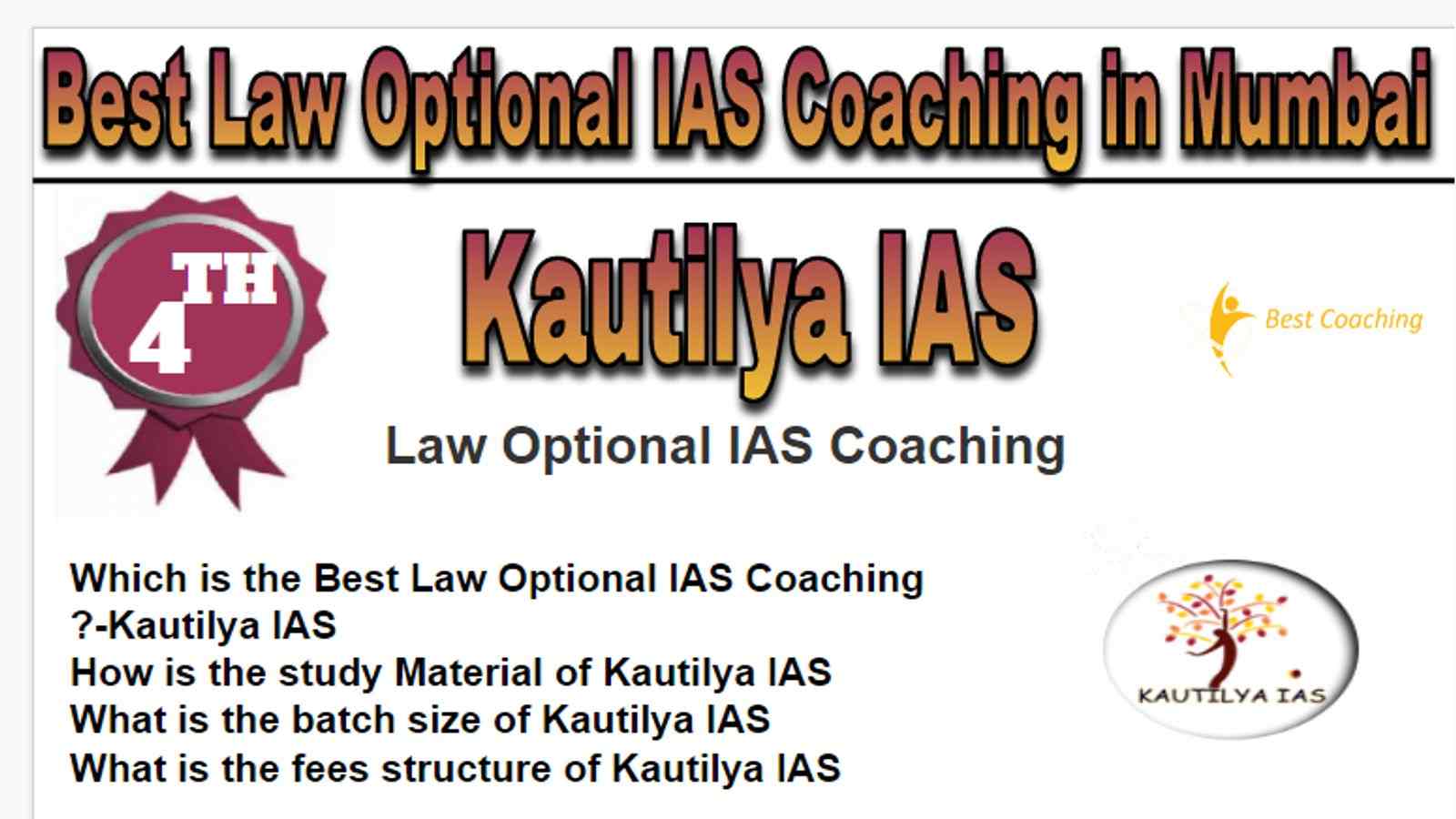 Rank 4 Top Law Optional IAS Coaching in Mumbai