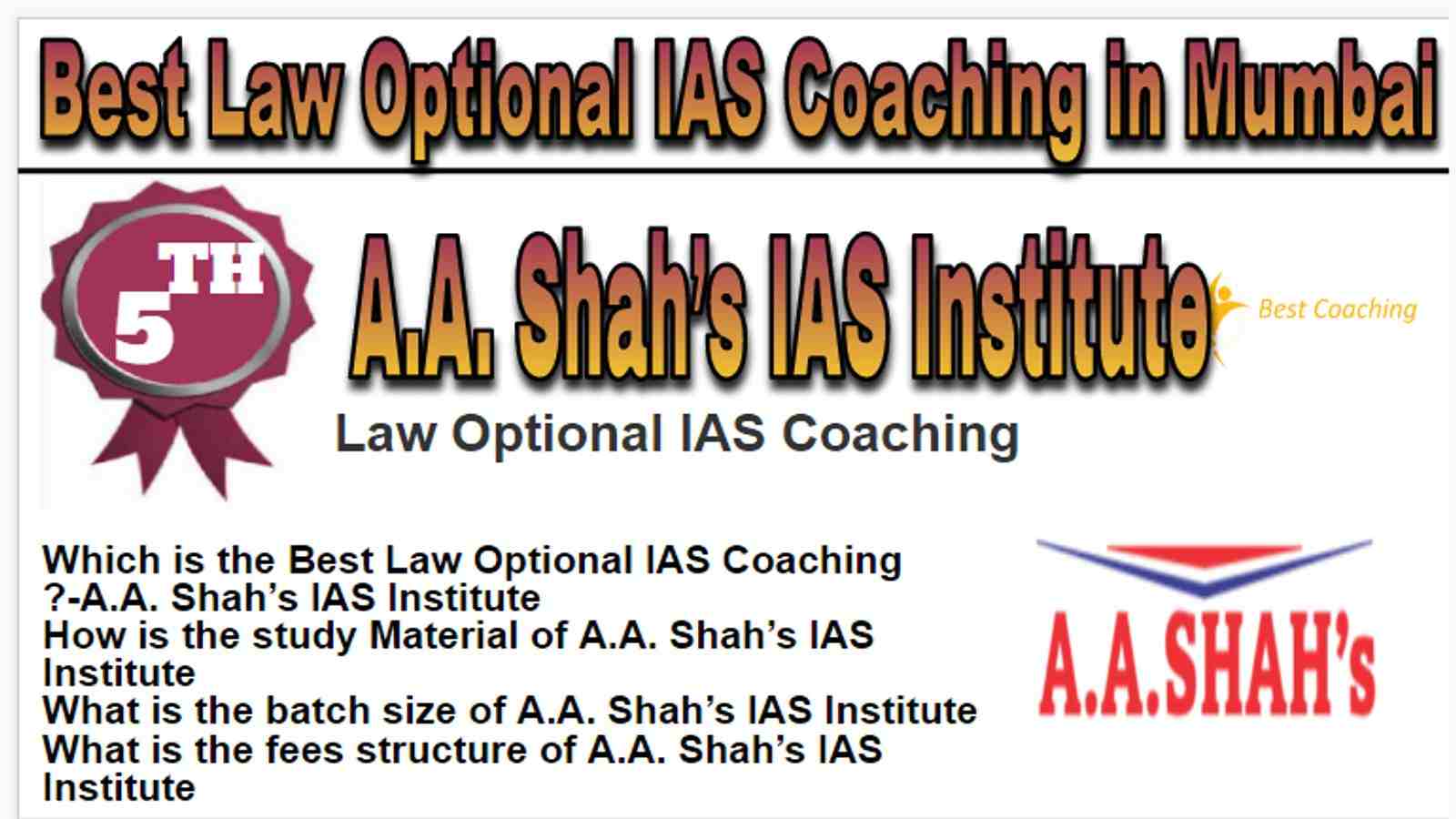 Rank 6 Top Law Optional IAS Coaching in Mumbai