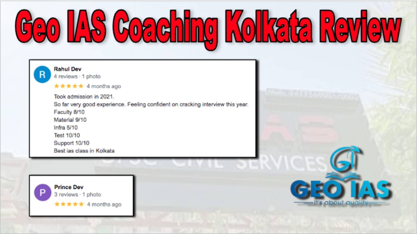 Geo IAS Coaching Kolkata Review
