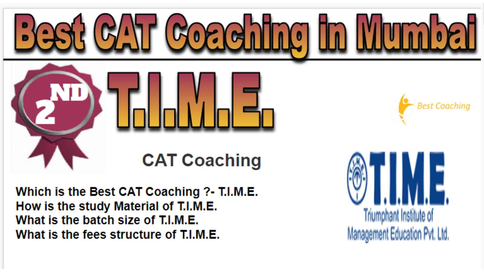 Rank 2 Best CAT Coaching in Mumbai