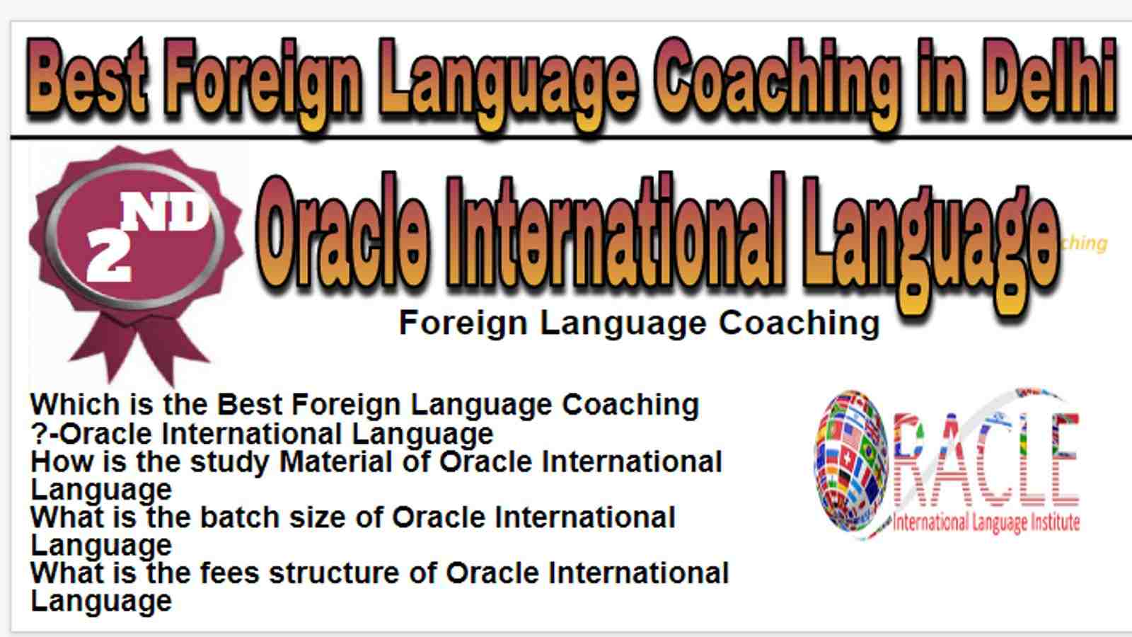 Rank 2 Best Foreign Language Coaching in Delhi