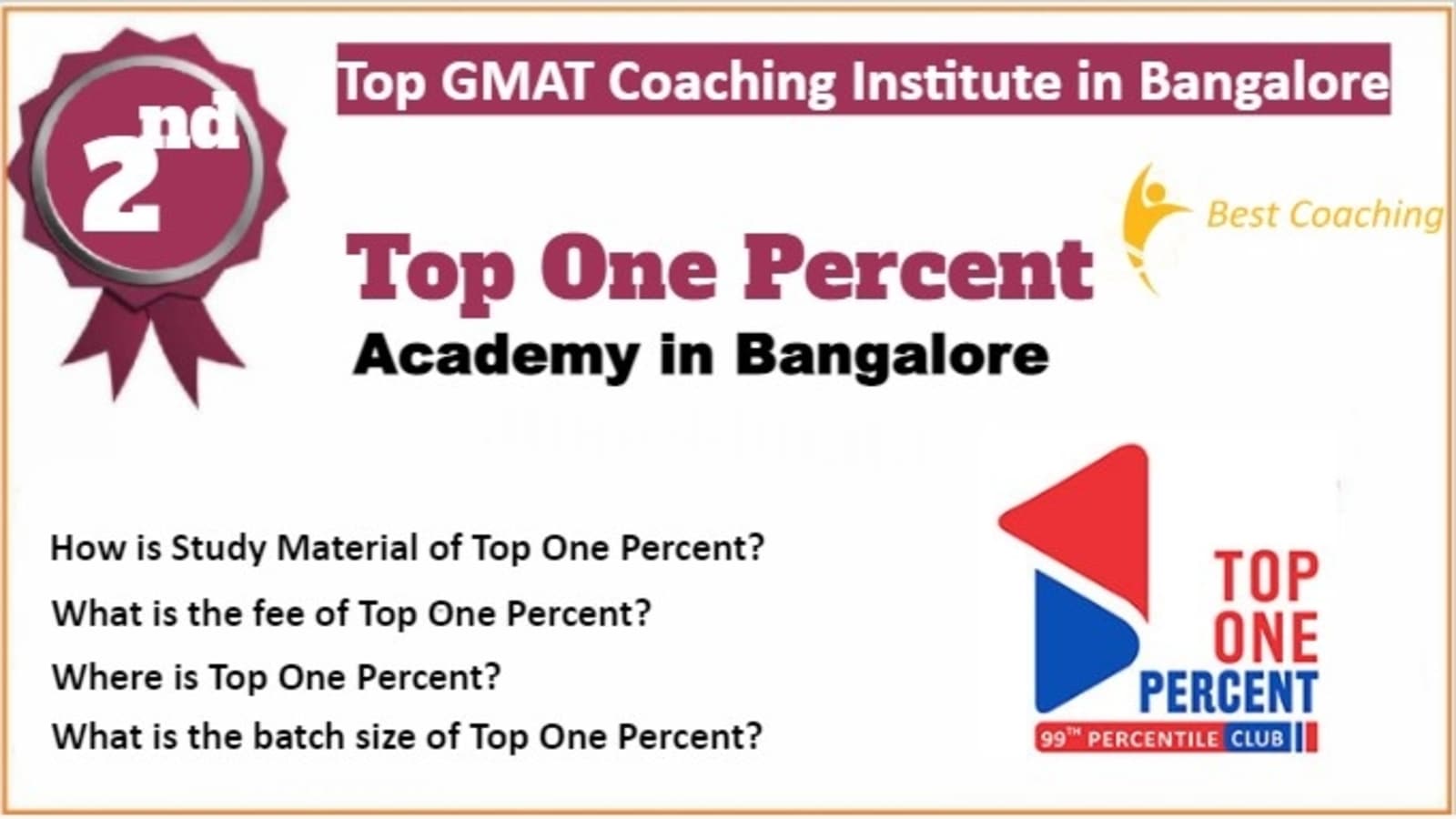 Rank 2 Top GMAT Coaching in Bangalore