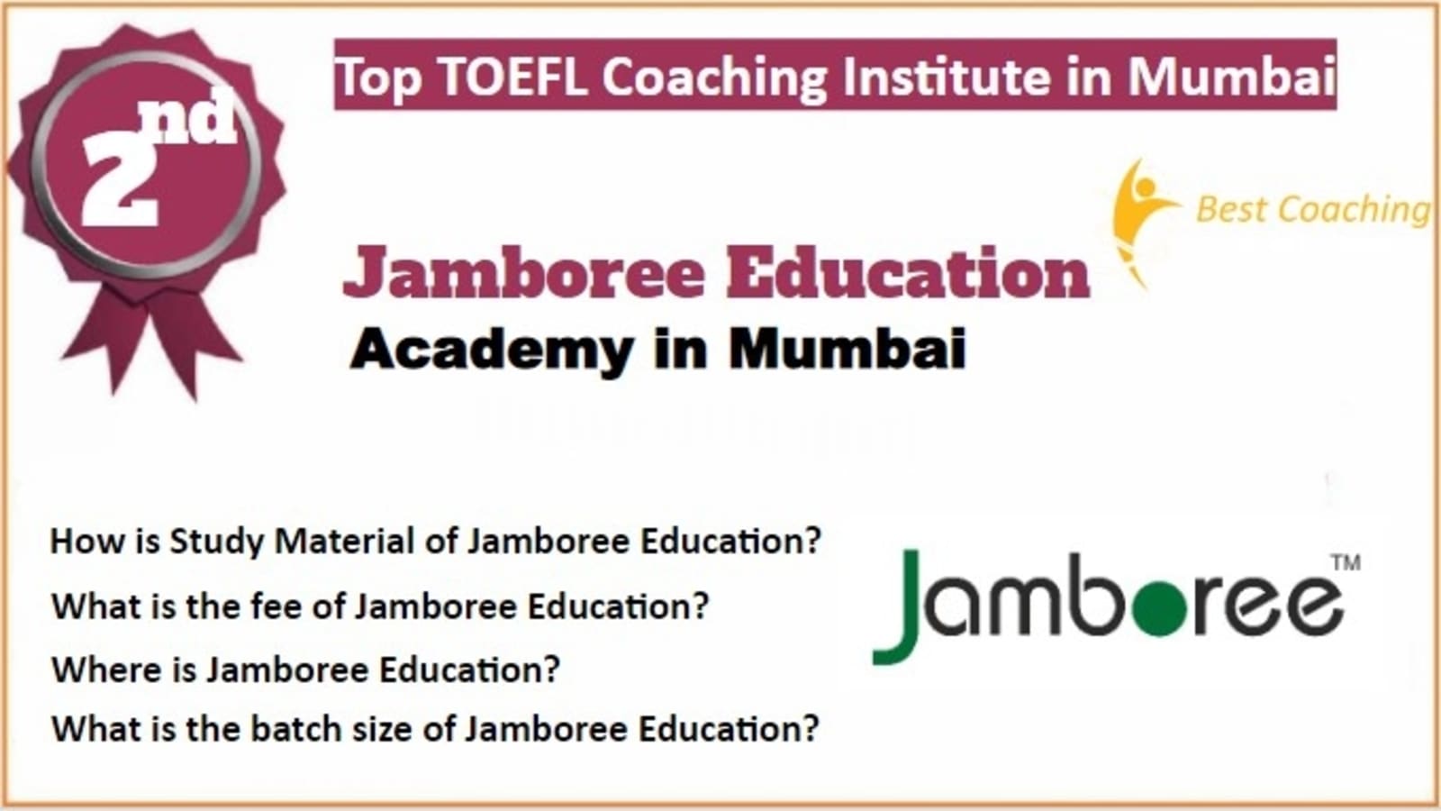 Rank 2 Top TOEFL Coaching in Mumbai