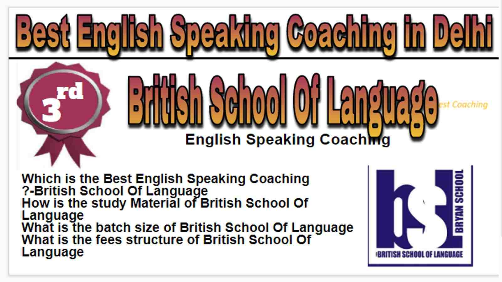 Rank 3 Best English Speaking Coaching in Delhi
