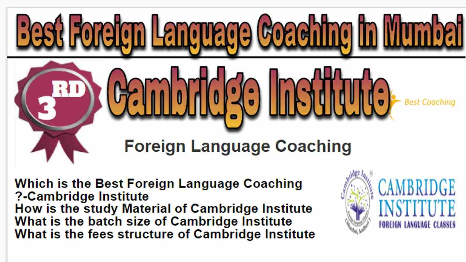 Rank 3 Best Foreign Language Coaching in Mumbai