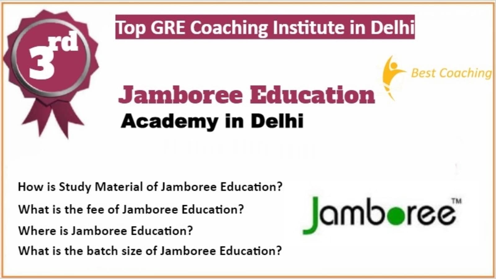 Rank 3 Best GRE Coaching in Delhi
