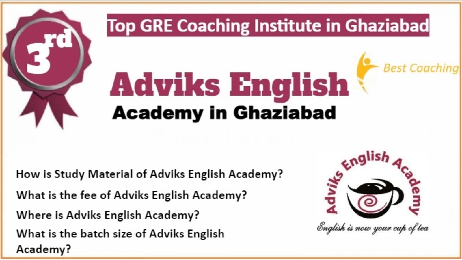 Rank 3 Best GRE Coaching in Ghaziabad