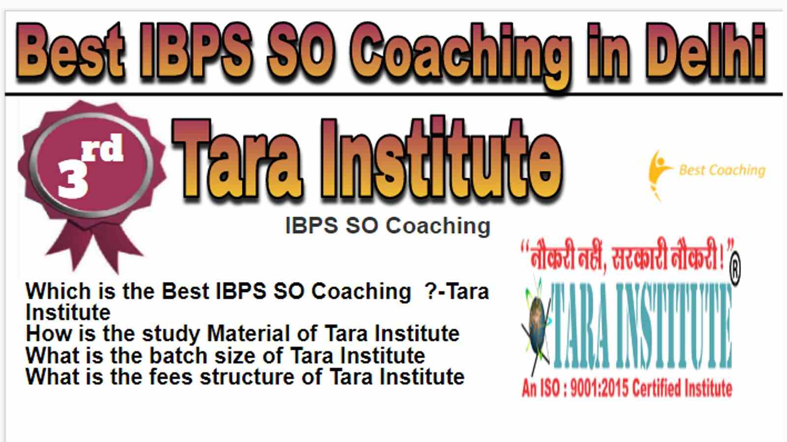 Rank 3 Best IBPS SO Coaching in Delhi