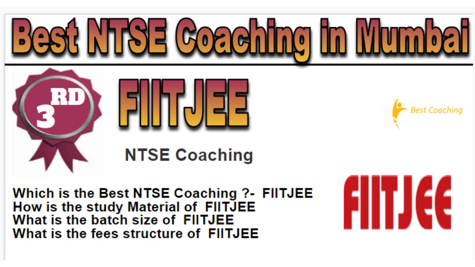 Rank 3 Best NTSE Coaching in Mumbai