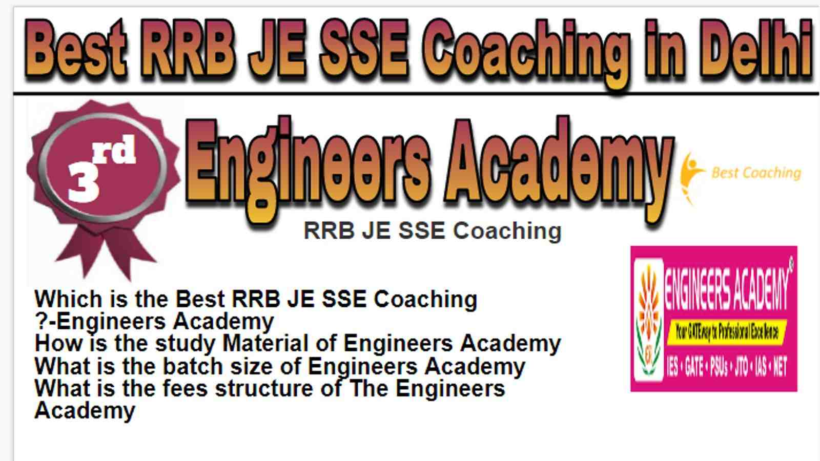 Rank 3 Best RRB JE SSE Coaching in Delhi