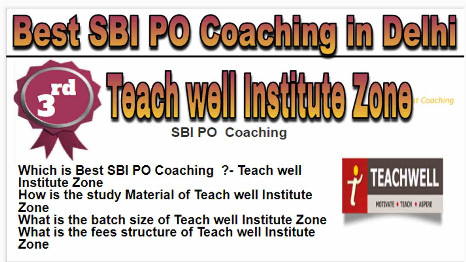 Rank 3 Best 10 SBI PO Coaching in Delhi