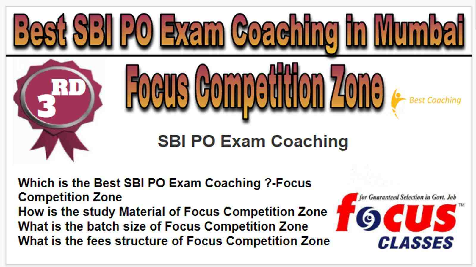 Rank 3 Best SBI PO Exam Coaching in Mumbai