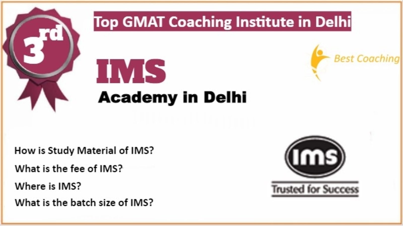 Rank 3 Top GMAT Coaching in Delhi