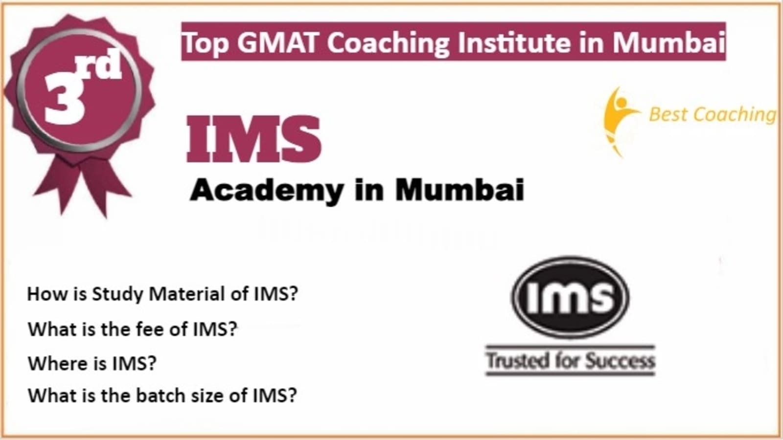 Rank 3 Top GMAT Coaching in Mumbai
