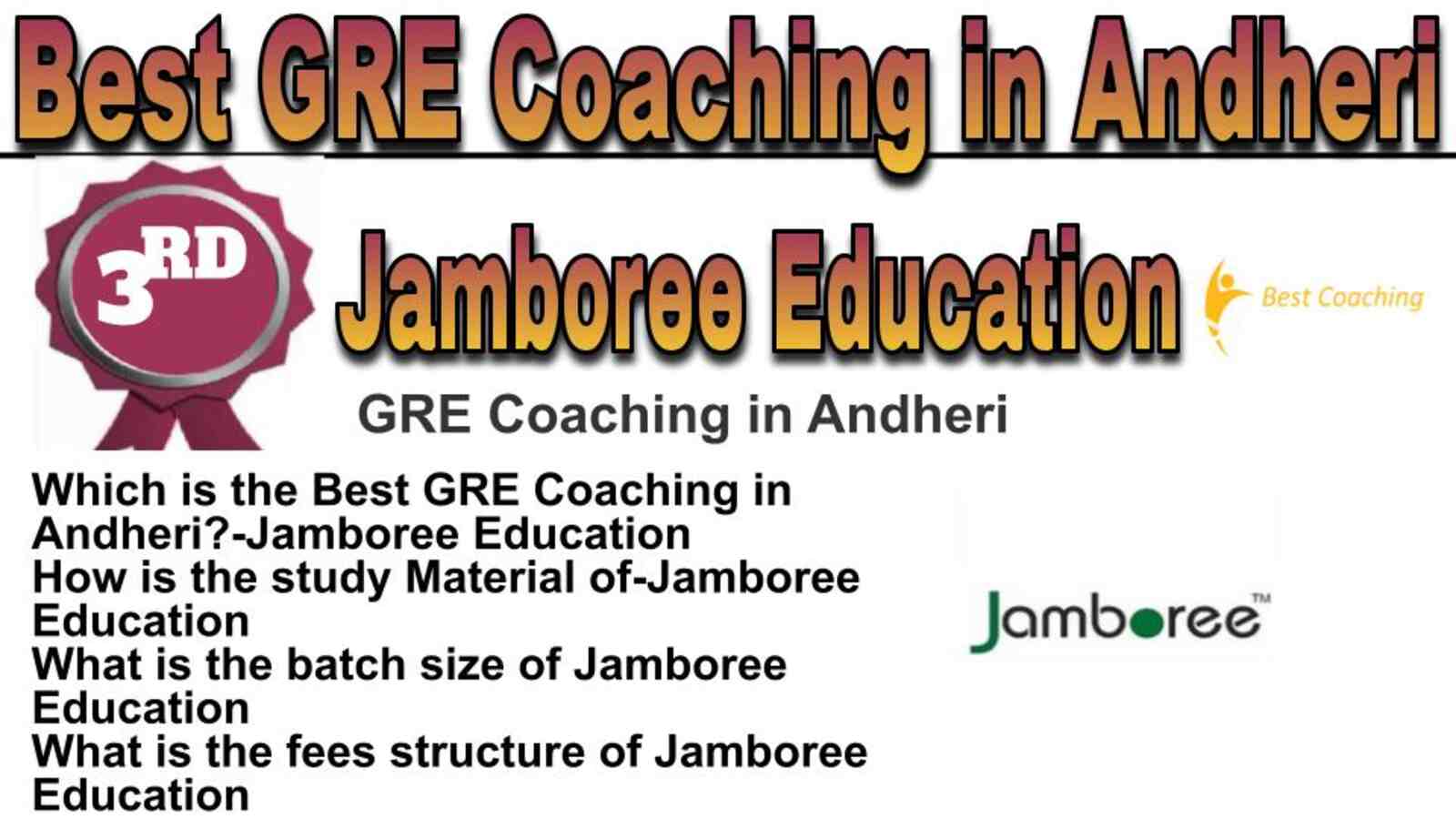 Rank 3 best GRE coaching in Andheri