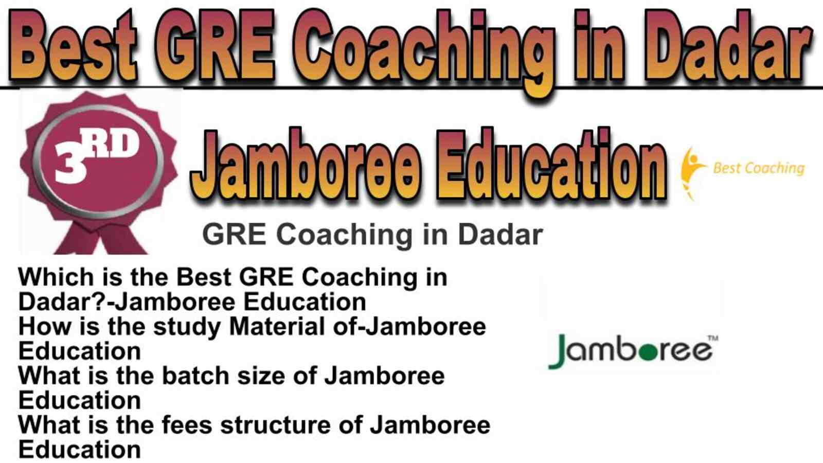 Rank 3 best GRE coaching in Dadar