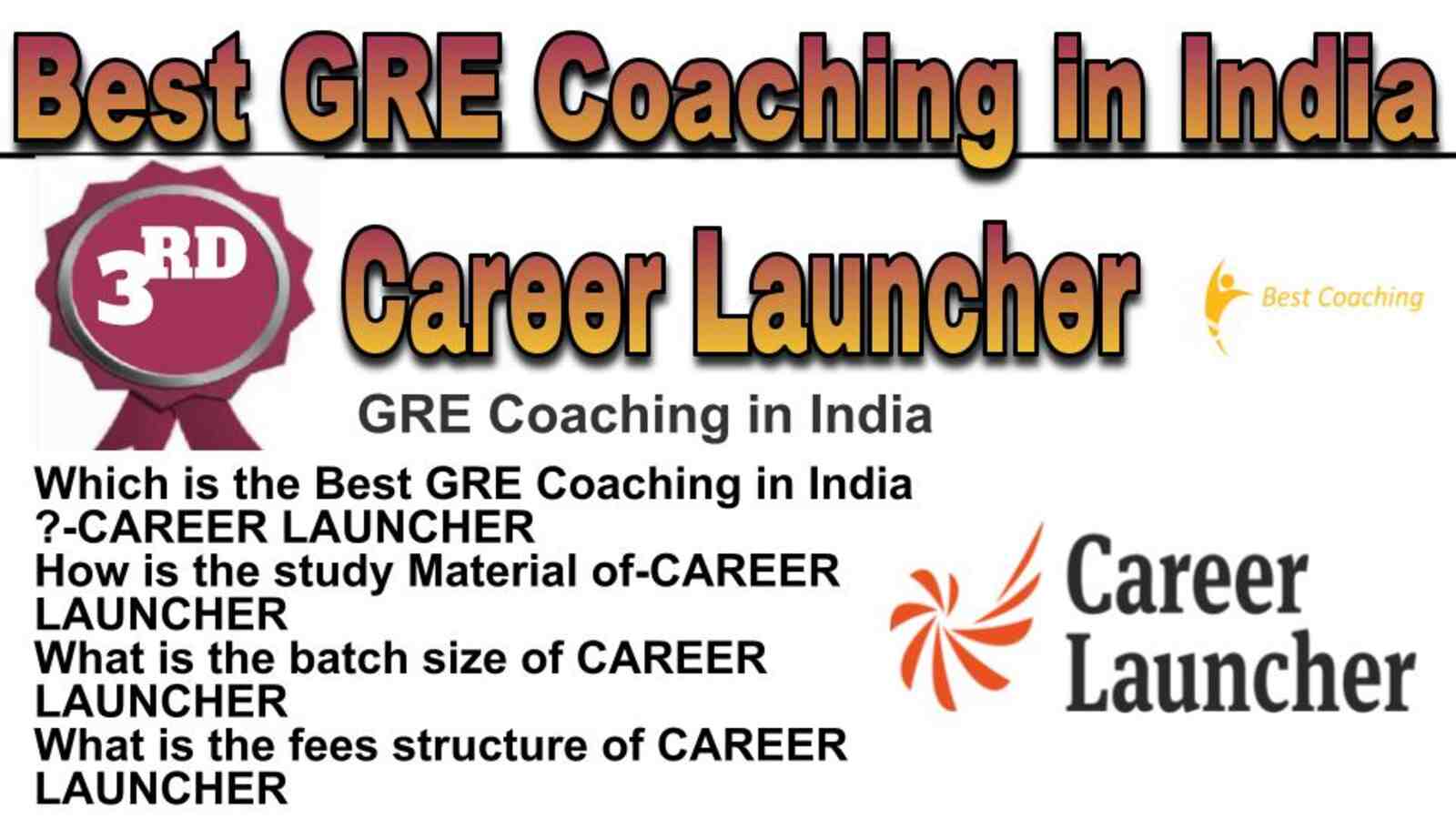 Rank 3 best GRE coaching in India