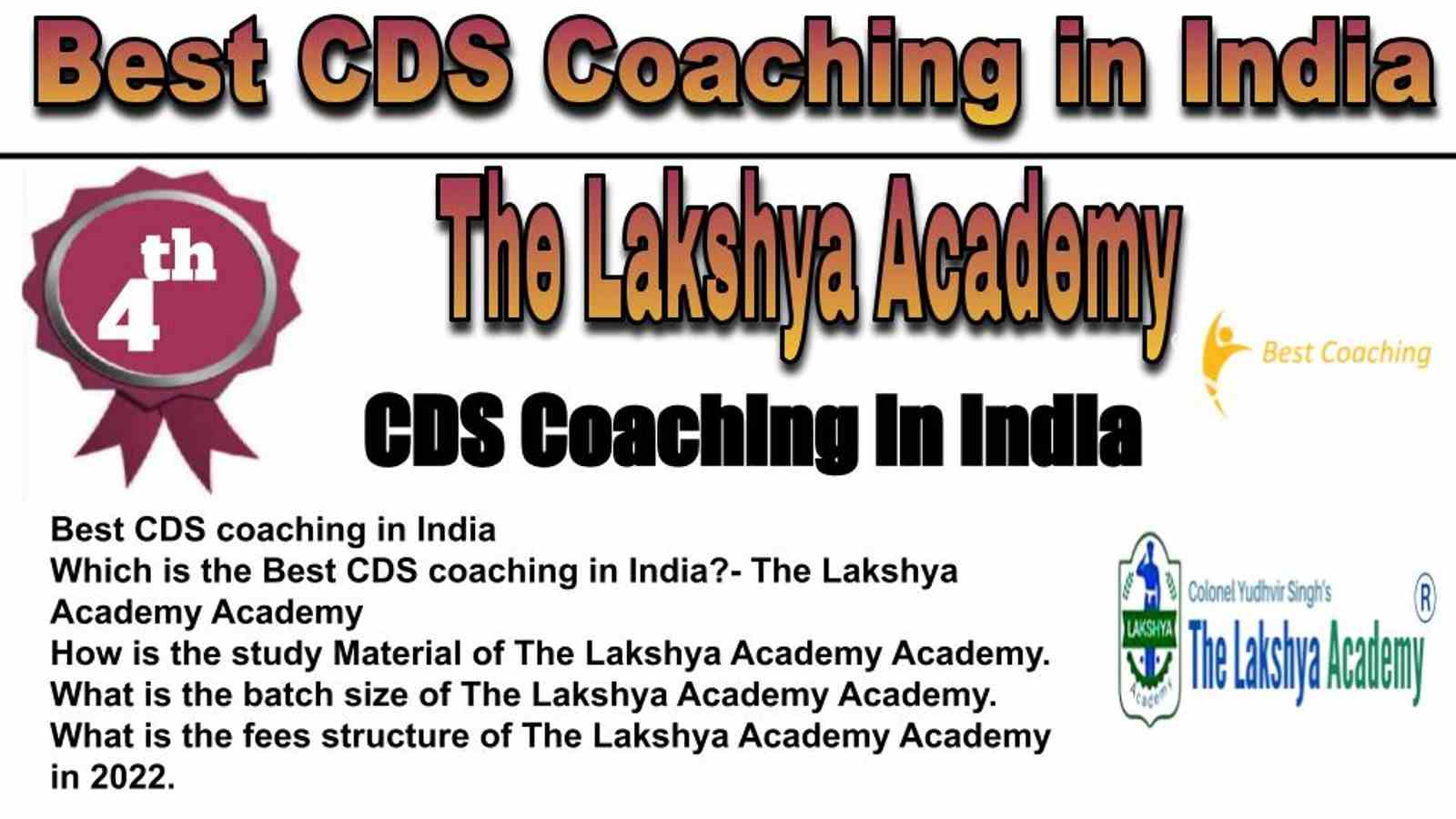 Rank 4 Best CDS Coaching in India