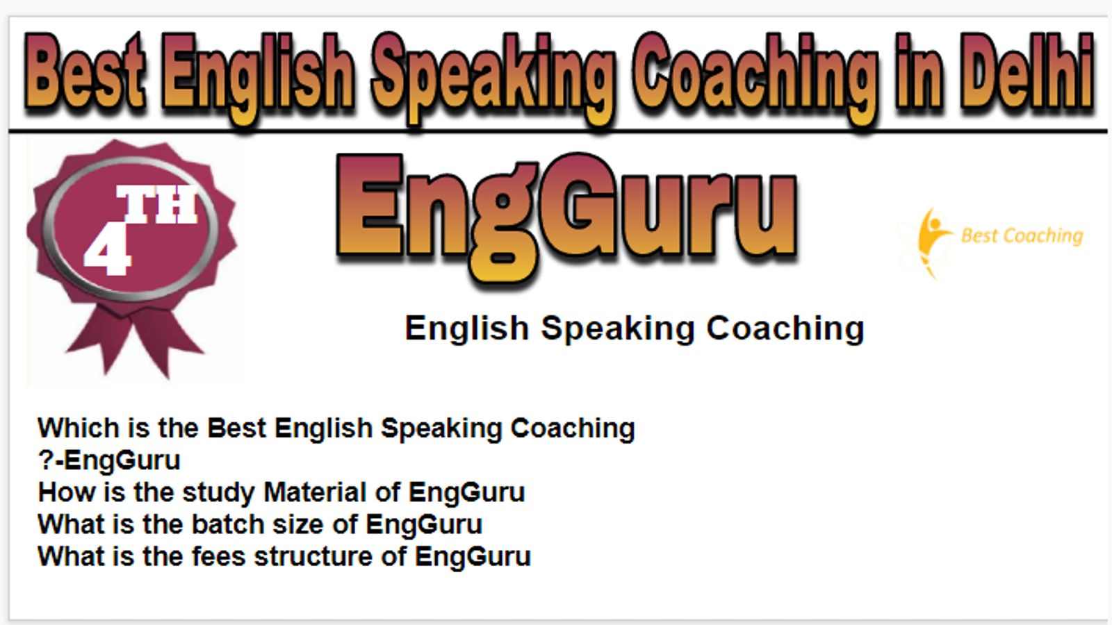 Rank 5 Best English Speaking Coaching in Delhi