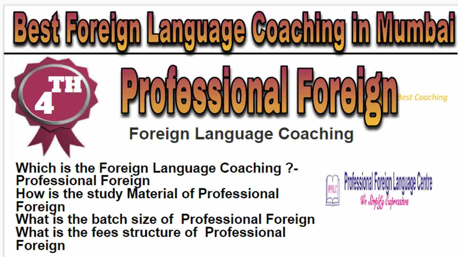 Rank 4 Best Foreign Language Coaching in Mumbai