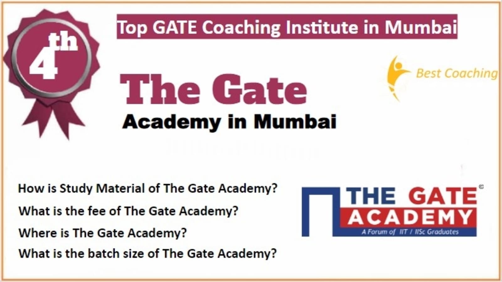 Rank 4 Best GATE Coaching in Mumbai