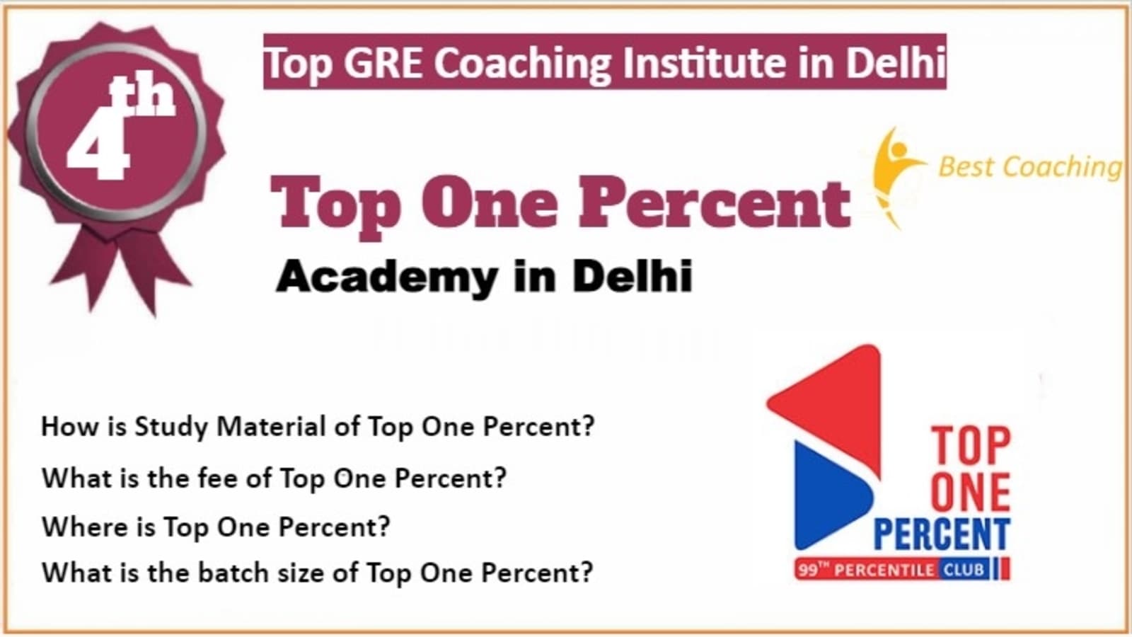 Rank 4 Best GRE Coaching in Delhi