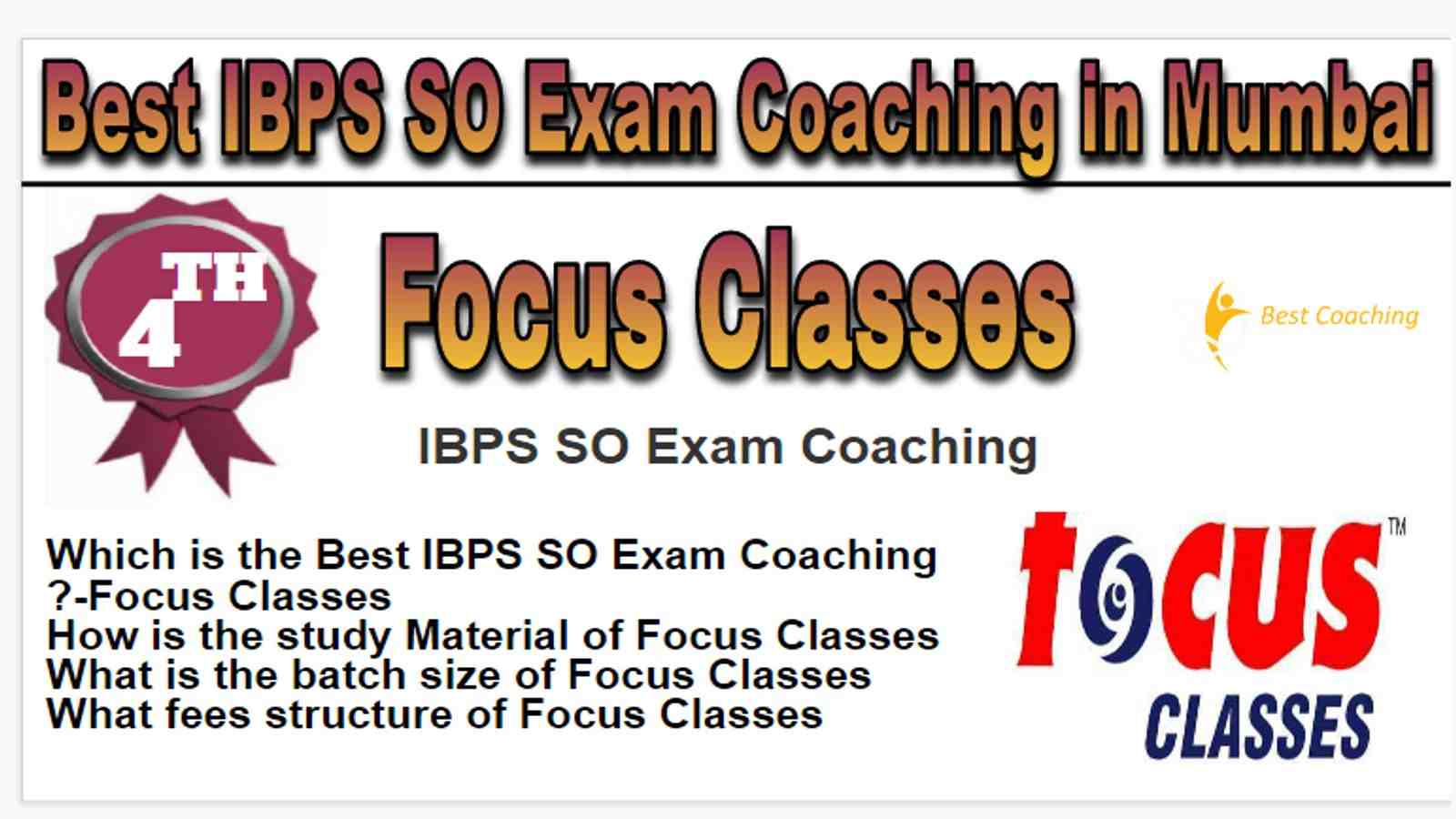 Rank 4 Best IBPS SO Exam Coaching in Mumbai