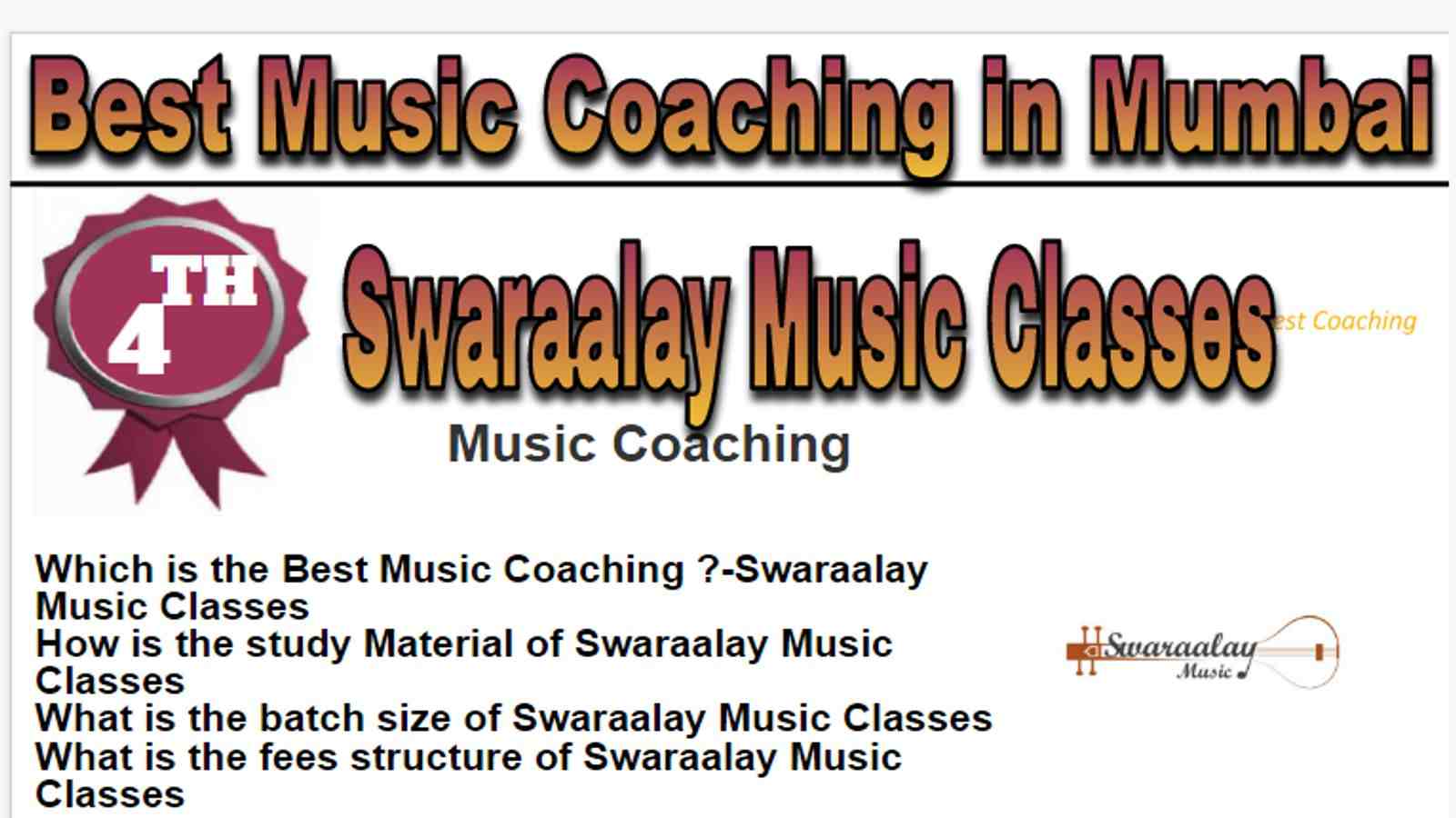 Rank 4 Best Music Coaching in Mumbai