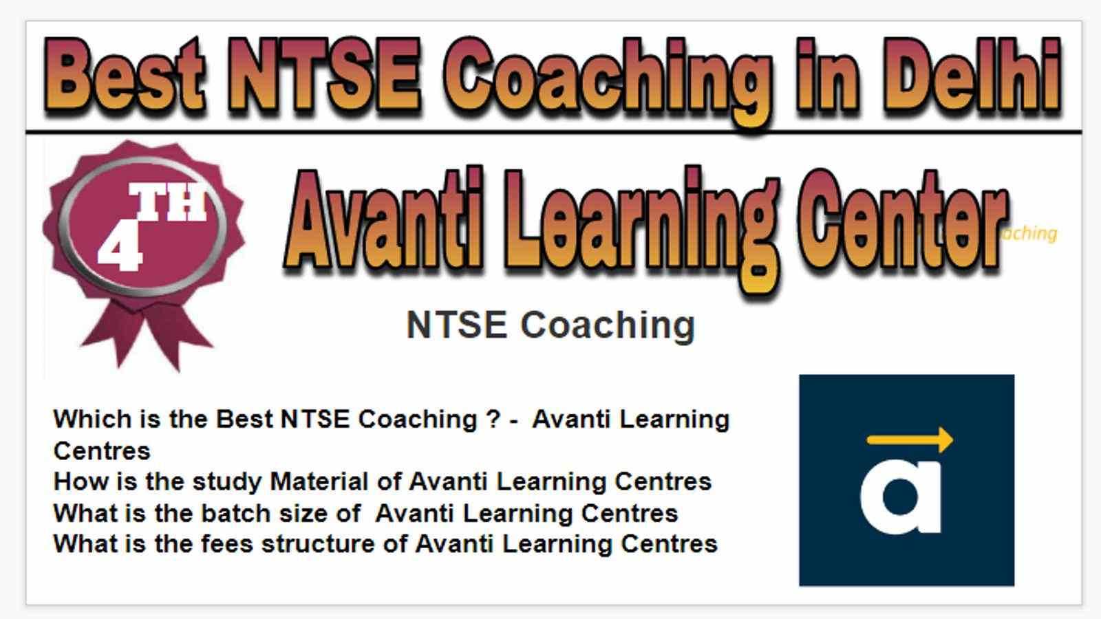 Rank 4 Best NTSE Coaching in Delhi
