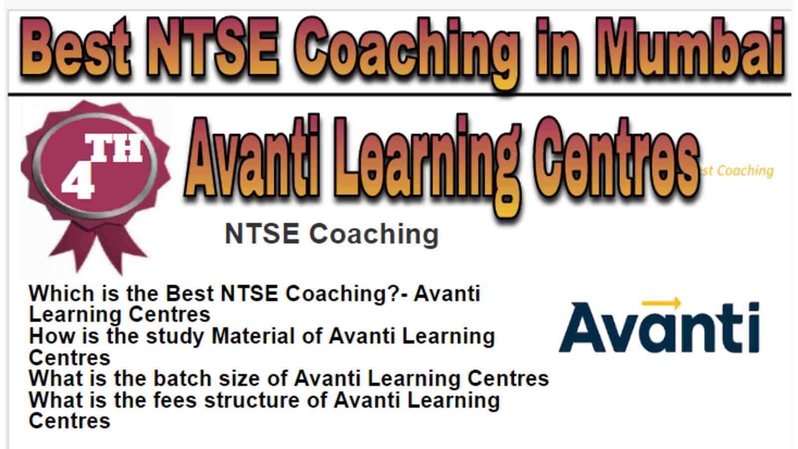 Rank 4 Best NTSE Coaching in Mumbai