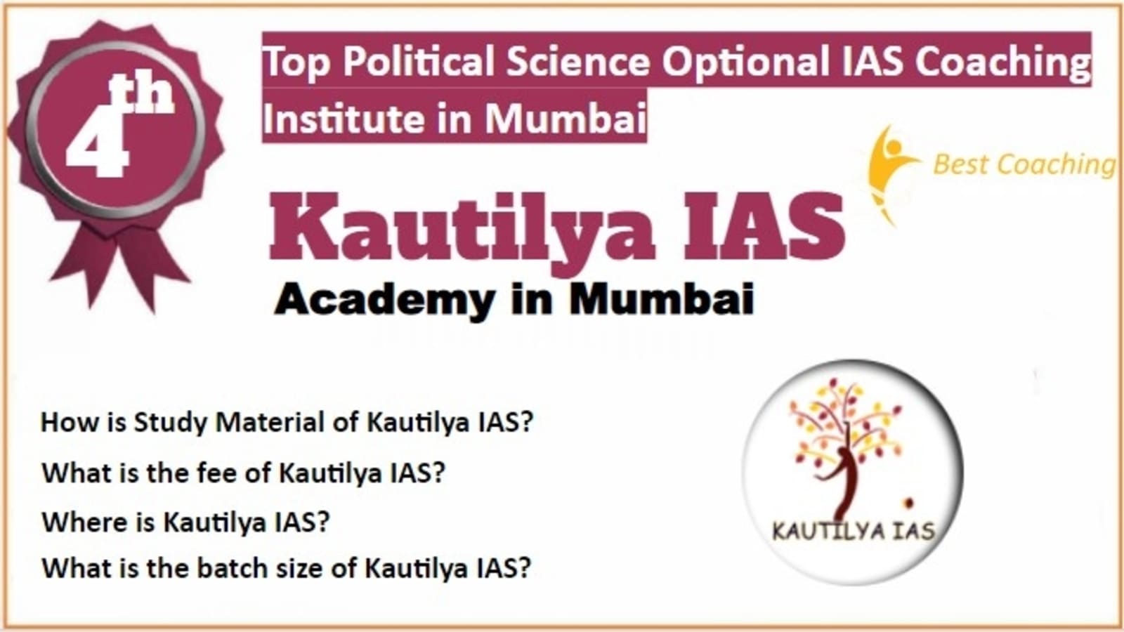 Rank 4 Best Political Science & International Relations Optional IAS Coaching in Mumbai