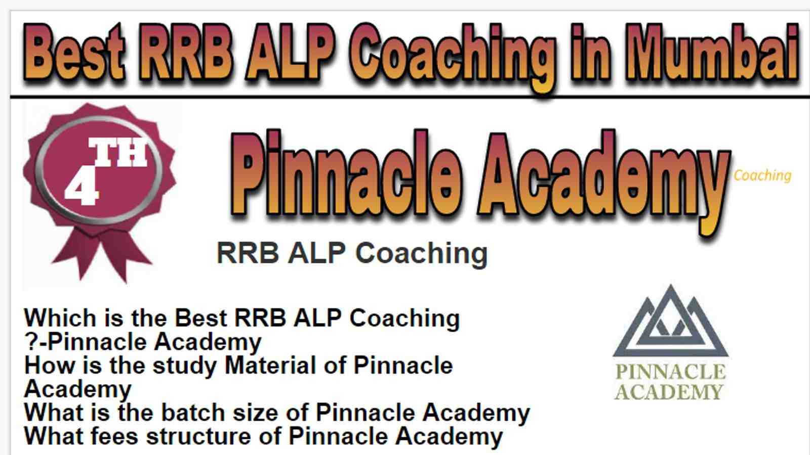 Rank 4 Best RRB ALP Coaching in Mumbai