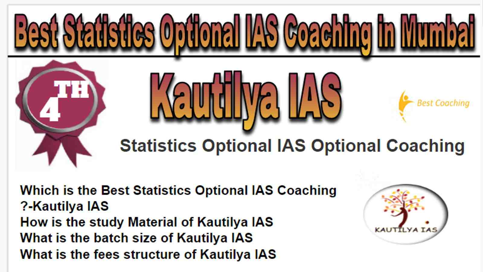 Rank 4 Best Statistics Optional IAS Coaching in Mumbai