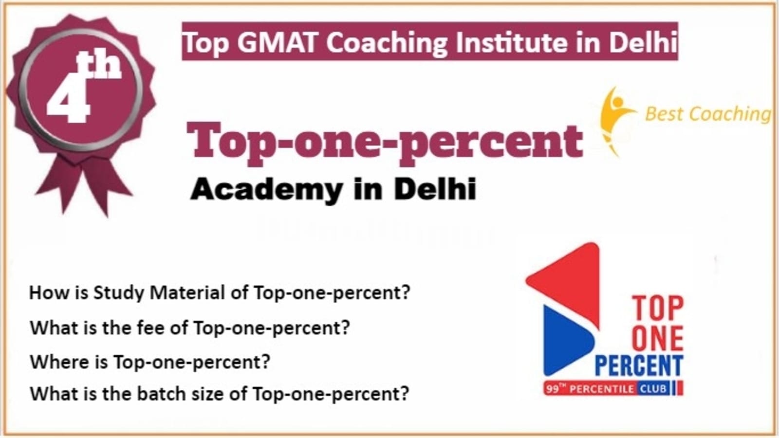 Rank 4 Top GMAT Coaching in Delhi